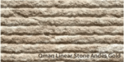 Oman Linear Stone Andes Gold