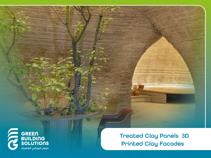 Treated Clay Panels – 3D Printed Clay Facades: A New Era in Sustainable Architecture 1 Treated Clay Panels – 3D Printed Clay Facades